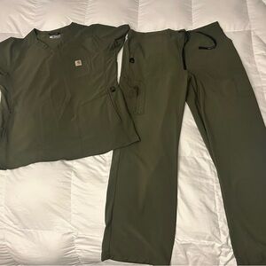 Carhartt Women's Olive Green Pants & Top Set